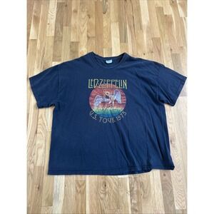 Aithentic Led Zeppelin US Tour 1975 T-Shirt Heavy Cotton‎ Size 3XL